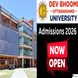DBUU Opens Admissions 2026 for UG and PG Programmes; Applications Start from December 1